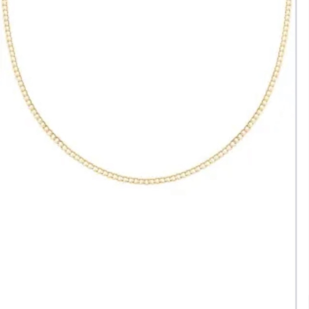 Mens new 10k solid yellow gold cuban style necklace